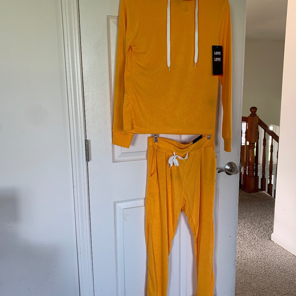 Gold jogging suit